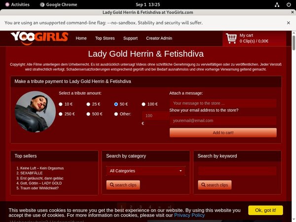 Accounts Free Lady Gold Fetishdiva