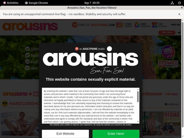 Arousins Password Info