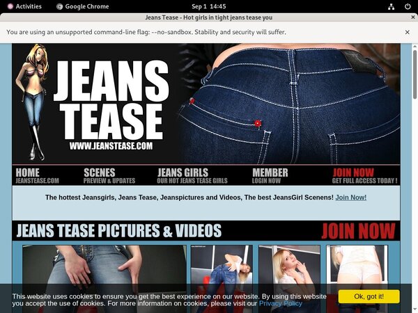 Free Jeanstease.com Membership Account