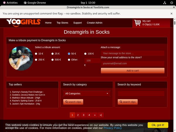 Free Premium Dreamgirls In Socks Accounts