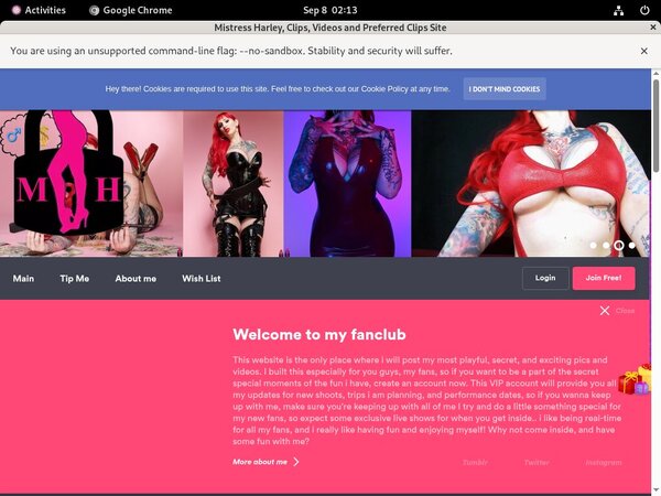MistressHarley Billing Page