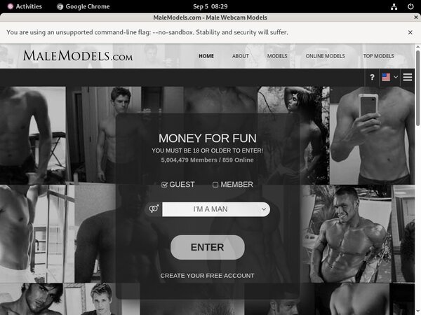 Mobile Male Models Account