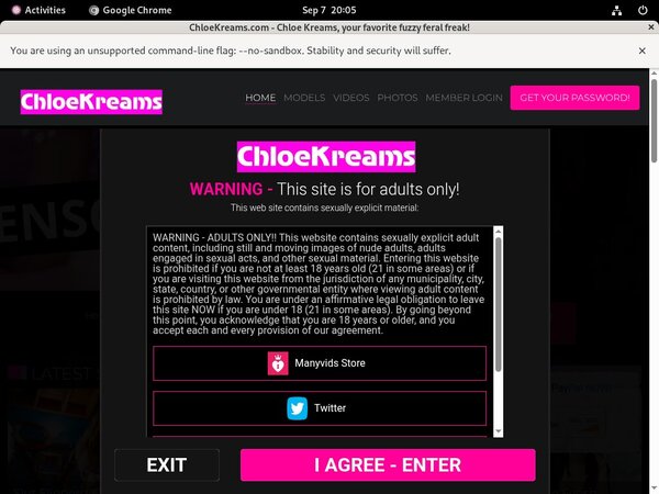 New Chloekreams.com Password New Chloekreams.com Password
