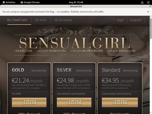 Sensual Girl Discounted Membership