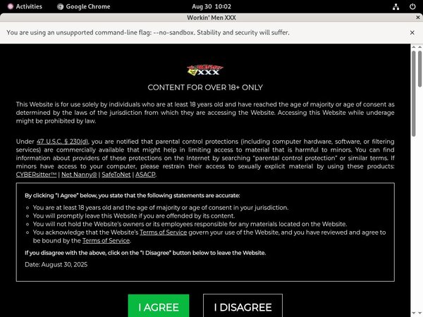 Workin Men XXX Free Password